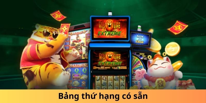 Bảng thứ hạng có sẵn